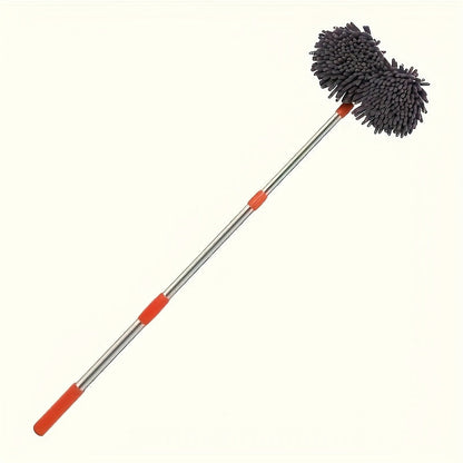 Adjustable Microfiber Car Cleaning Mop & Brush Set – Extendable Handle Wash Mop for Cars & Trucks, Soft Microfiber Brush for Scratch-Free Exterior Cleaning, Flawless Shine Every Time