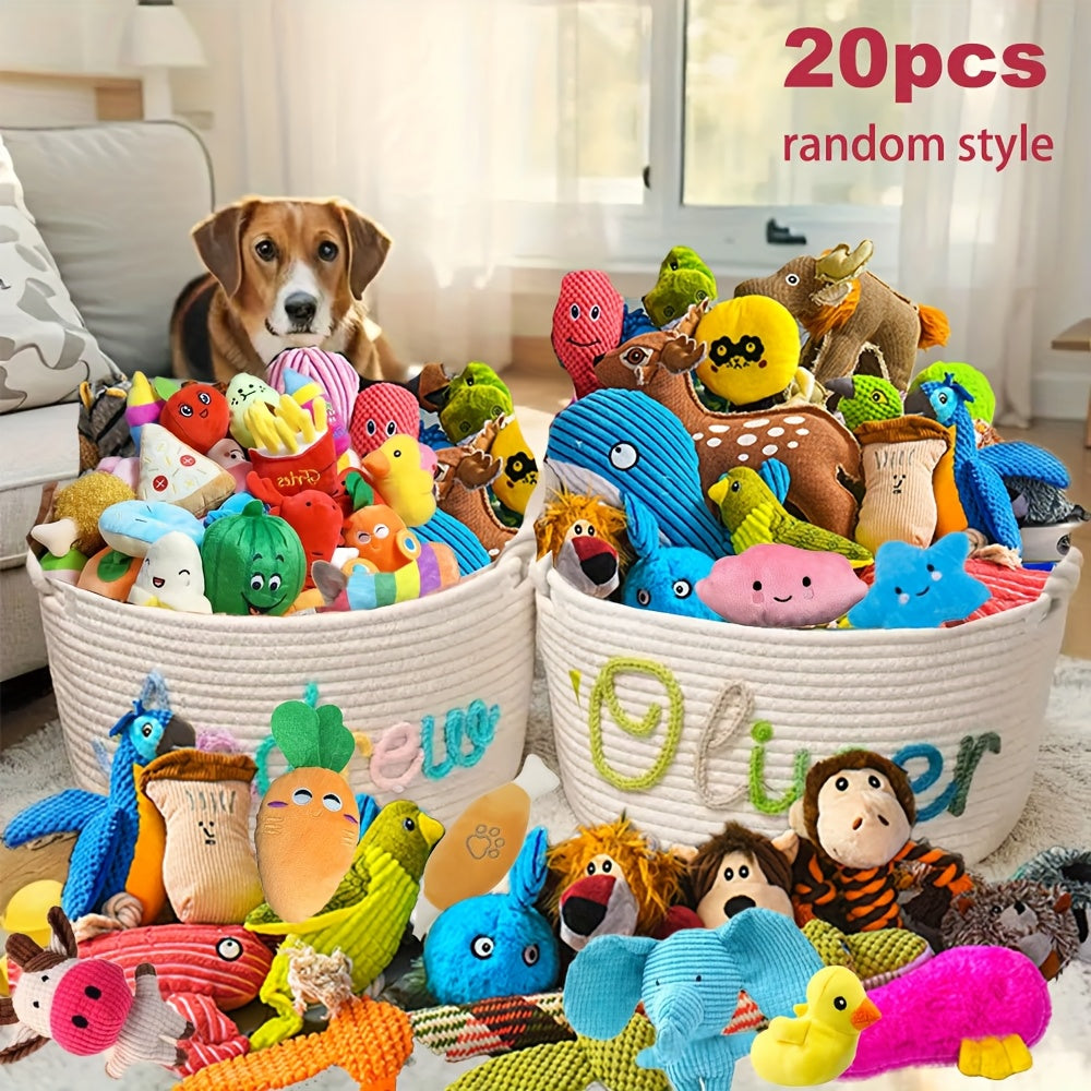 20Pcs Chew Resistant Dog Toy Gift Box – Interactive Tug-of-War & Play Toys Assorted Set for Small Dogs, Random Styles, Keep Your Dog Entertained