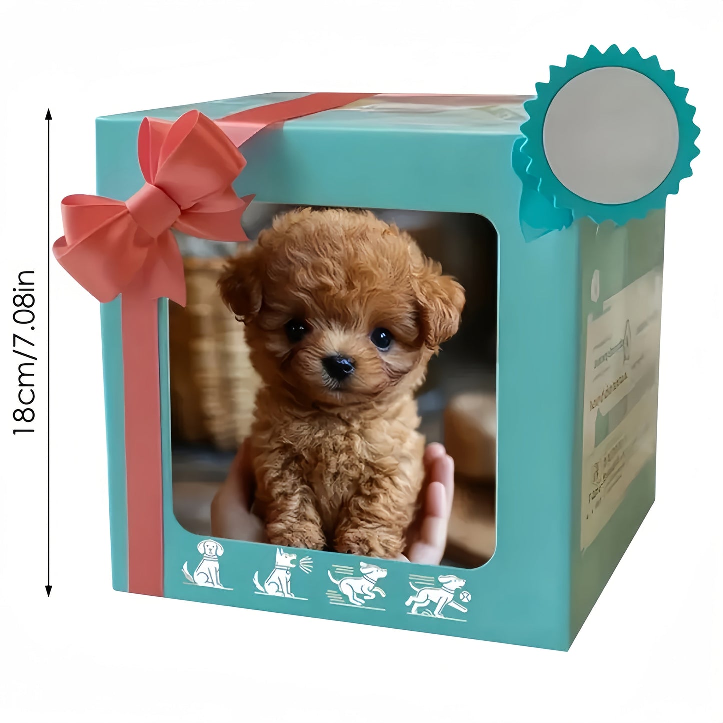Interactive Robot Puppy Toy Walking Barking Tail Wagging Realistic Electric Simulation Dog with Dog Bone Accessory Gift Box Kids Birthday Christmas New Year Gift Boys Girls