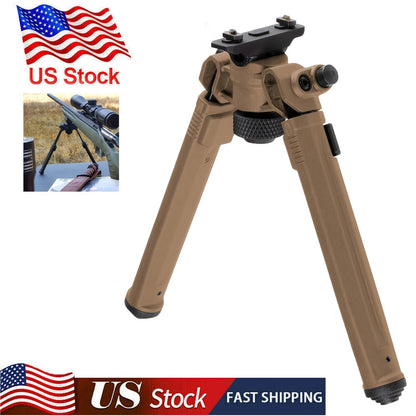 MAG M-LOK Bipod – Lightweight Aluminum Alloy Foldable Bipod for Hunting & Shooting, Quick-Release Folding, Non-Slip Rubber Feet, Black & Flat Dark Earth, Compatible with M4 AR15 M-LOK Handguards