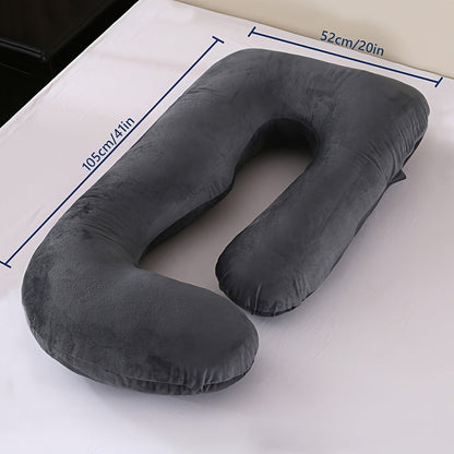 J-Shaped Maternity Pillow Full Body Pregnancy Pillow with Pillowcase – Back, Leg & Tummy Support for Comfortable Sleep, 41" & 60" Sizes, Multiple Colors & Fabrics, Great Baby Shower Gift