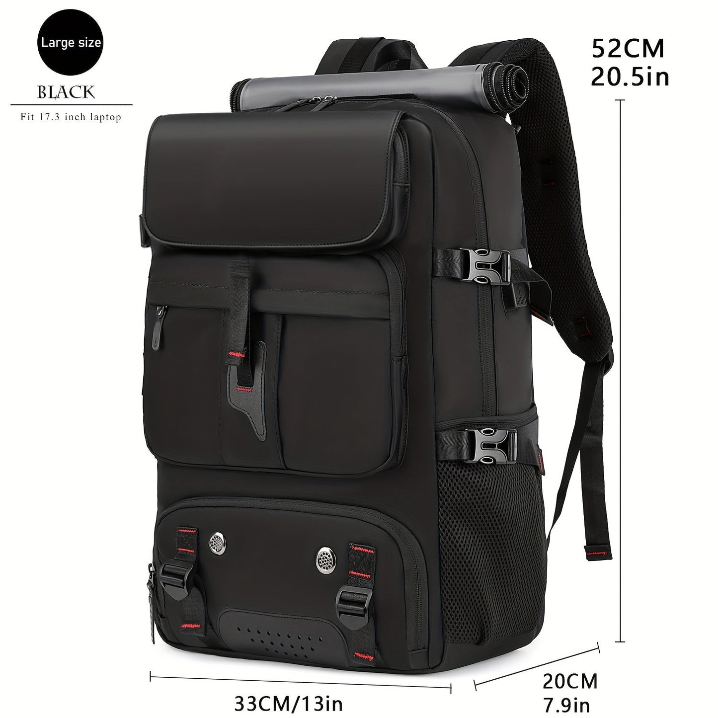 Large Laptop Backpack with Shoe Compartment – Multi-Functional Travel Backpack for Men & Women, Business, College & Carry-On Bag with USB Charging Port, Waterproof, Fits 15.6" Laptop