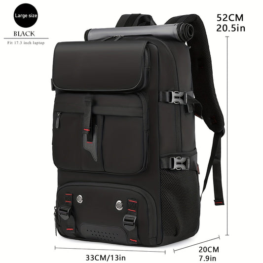 Large Laptop Backpack with Shoe Compartment – Multi-Functional Travel Backpack for Men & Women, Business, College & Carry-On Bag with USB Charging Port, Waterproof, Fits 15.6" Laptop