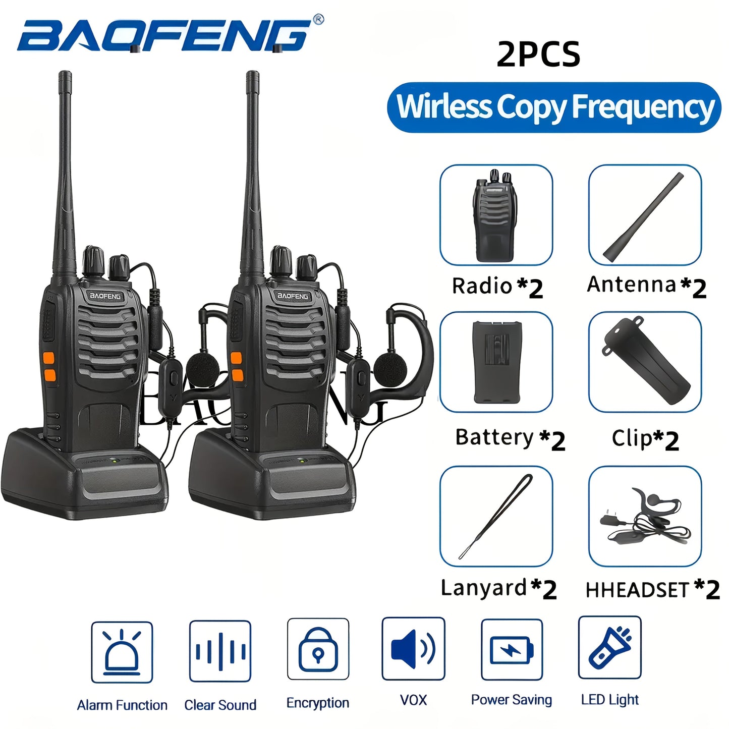 Baofeng BF-888S Walkie Talkies Long Range – Rechargeable UHF Two-Way Radios with Earphones, 16 Channels, VOX, Flashlight – 1/2/4/6 Pack for Camping, Hiking, Hunting & Outdoor Activities