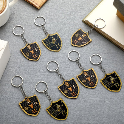 36Pcs Christian Armor of God Bulk Keychains Religious Christmas Gifts for Men Military Knight Acrylic Zinc Alloy Party Favors Church Giveaways
