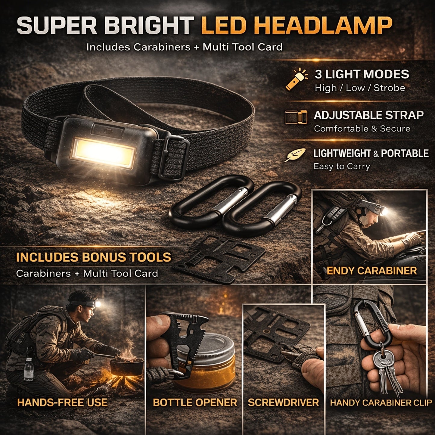 19-in-1 Survival Kit for Men Camping Gear Emergency Survival Equipment Tactical Outdoor Adventure Set Gifts for Dad Husband Hiking Hunting Fishing with Carry Box