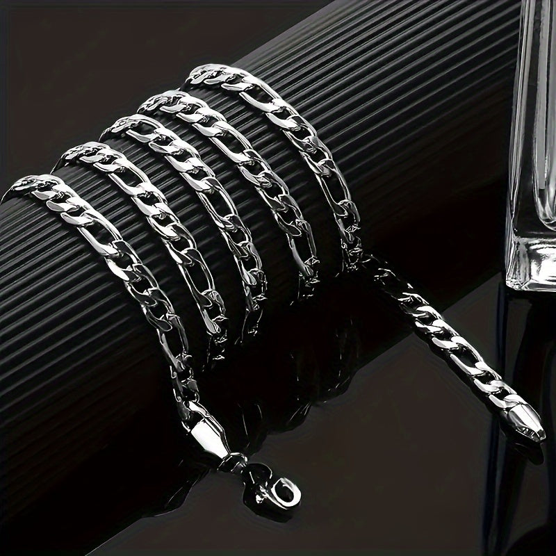 Stainless Steel Cuban Chain Necklace & Bracelet Set 2pcs – Y2K Retro Fashion Unisex Jewelry for Men & Women, 304L Tarnish-Resistant Cuban Link Chain, Available in 18–30 Inch Sizes