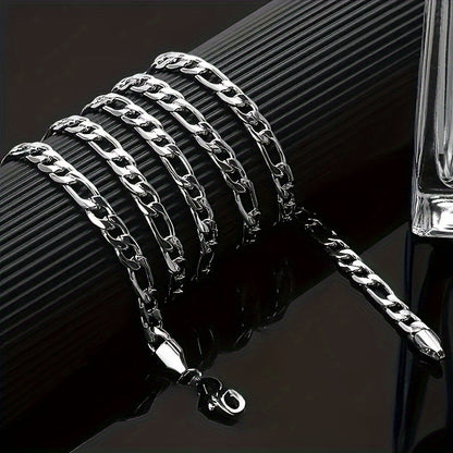 Stainless Steel Cuban Chain Necklace & Bracelet Set 2pcs – Y2K Retro Fashion Unisex Jewelry for Men & Women, 304L Tarnish-Resistant Cuban Link Chain, Available in 18–30 Inch Sizes