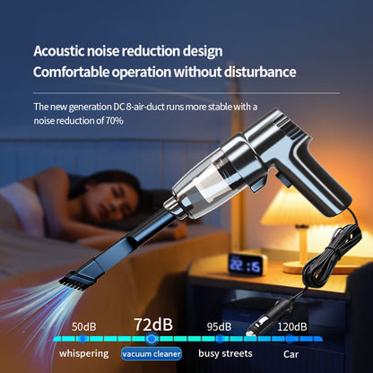 Corded Car Vacuum Cleaner 3KPa Suction Handheld Lightweight – 3M Cord, Single-Point Exhaust, One-Click Dust Cup Empty for Cars, Trucks & Home Cleaning – No Battery Needed