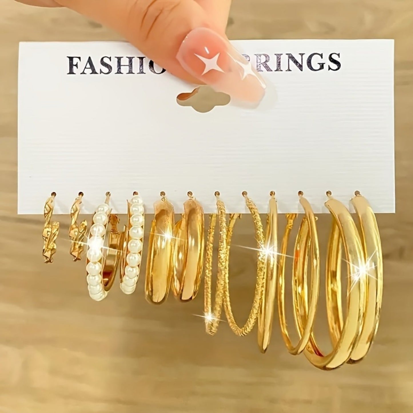 36 Piece Gold Hoop Earrings Set for Women – Fashion Rhinestone Accent Hoop Earrings with 316L Stainless Steel Posts, Hypoallergenic Earring Set for Daily Wear Parties and Gift