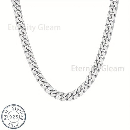 925 Sterling Silver Cuban Chain Necklace for Men – Bold Fashion Link Chain, 20-24 Inch, Gift Box Included, Perfect for Birthday, Valentine’s Day, Christmas & Holiday Gifts