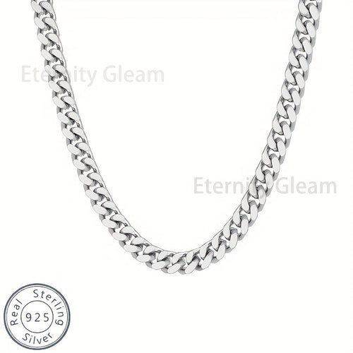 925 Sterling Silver Cuban Chain Necklace for Men – Bold Fashion Link Chain, 20-24 Inch, Gift Box Included, Perfect for Birthday, Valentine’s Day, Christmas & Holiday Gifts