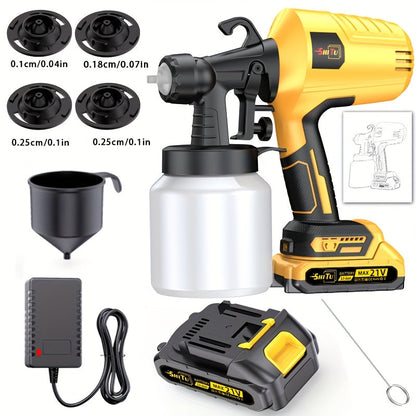 Electric HVLP Paint Sprayer Gun Airless 3 Spray Patterns 27oz Container Easy to Clean for House Painting Furniture Cabinets Fence Walls Doors Car Repair & DIY Projects – High Pressure Spray Gun
