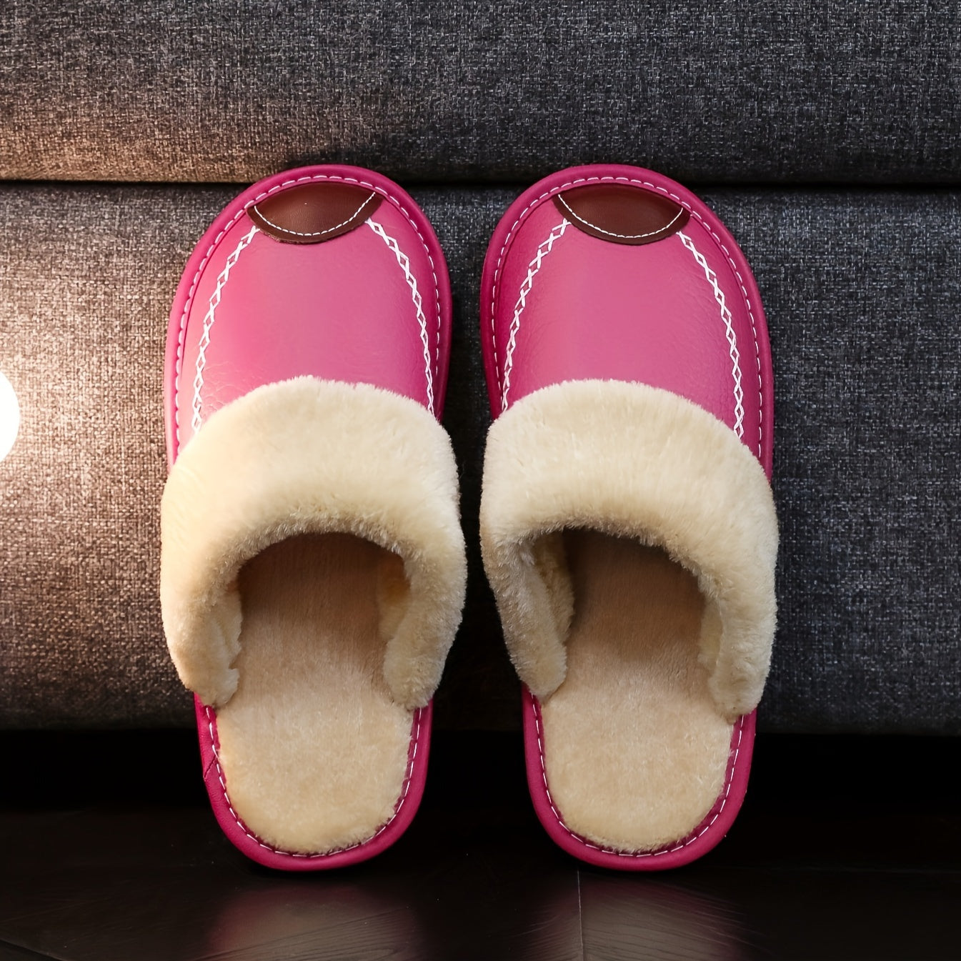 Men's Slip-On Indoor Slippers with Soft PU Sole – Warm Non-Slip House Shoes for Winter, Lightweight Comfort Home Slippers in Multiple Colors, Sizes US 3.5–13