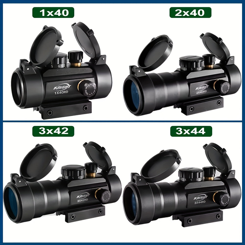 Knight Tactical Red Green Dot Sight Scope – 3x44 & 1x40 Riflescope for Hunting & Shooting, Fits 11mm/20mm Rail, Aluminum Alloy, Battery Powered, Durable Optical Sight