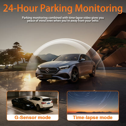 4K Dash Cam 360° Rotary 4-Channel Car DVR – Free 32GB SD Card, Night Vision, 24H Loop Recording, Parking Monitor, Front 4K + Rear Left Right 1080P, for Cars SUVs Trucks Rideshare