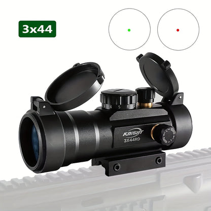 Knight Tactical Red Green Dot Sight Scope – 3x44 & 1x40 Riflescope for Hunting & Shooting, Fits 11mm/20mm Rail, Aluminum Alloy, Battery Powered, Durable Optical Sight