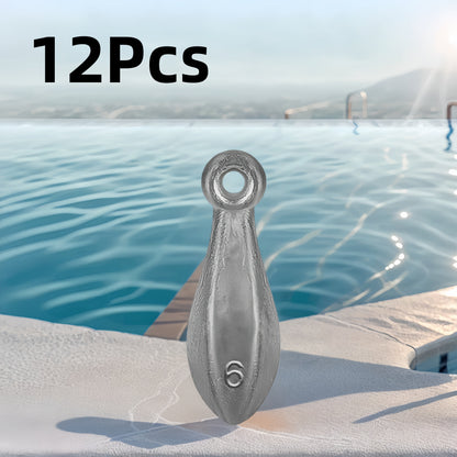 Fishing Sinkers Tackle Weights Lead Bank Sinker 1oz 2oz 3oz 4oz 5oz 6oz 8oz 10oz 12oz 16oz – Snagless Teardrop Design for Bass Catfish Saltwater Freshwater Bottom Fishing Rig, Bulk Multi-Pack