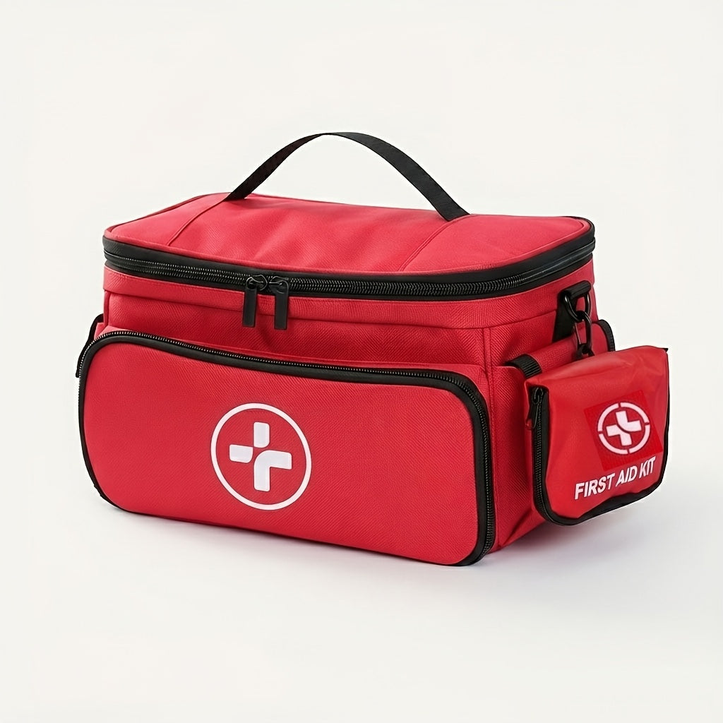 Medicine Storage Bag First Aid Kit Organizer - Household Medicine Organizing Box with Storage Rack Basket, Home & Travel Emergency Kit Bag, Perfect Holiday Gift