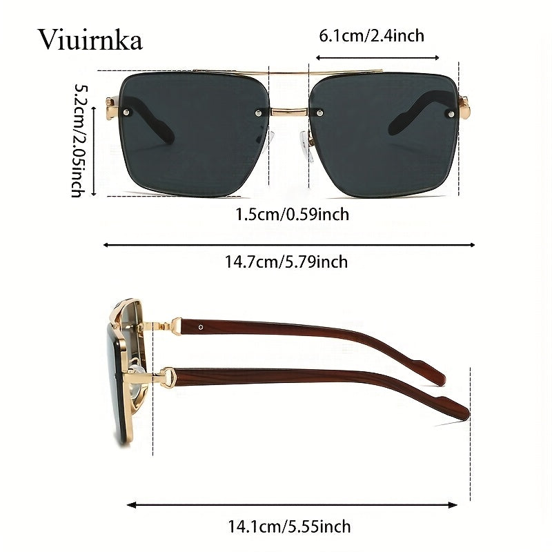 Retro Square Woodgrain Sunglasses for Men & Women – UV400 Gradient AC Lenses, Lightweight PC Frame, 7 Color Options, Vintage Street Style Eyewear for Driving, Travel & Everyday Wear