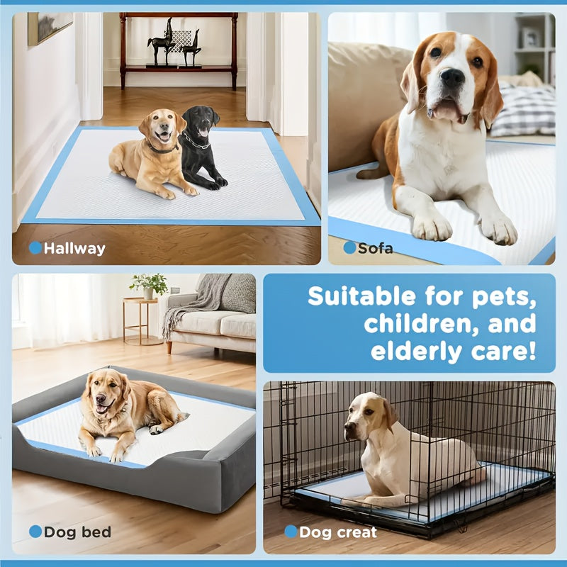 Extra Large Dog Pee Pads 24x24 Inch – Super Absorbent Leak-Proof Disposable Puppy Potty Training Pads with Odor Control, Indoor & Outdoor Use, Available in 50-Pack & 200-Pack