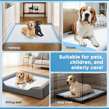 Extra Large Dog Pee Pads 24x24 Inch – Super Absorbent Leak-Proof Disposable Puppy Potty Training Pads with Odor Control, Indoor & Outdoor Use, Available in 50-Pack & 200-Pack