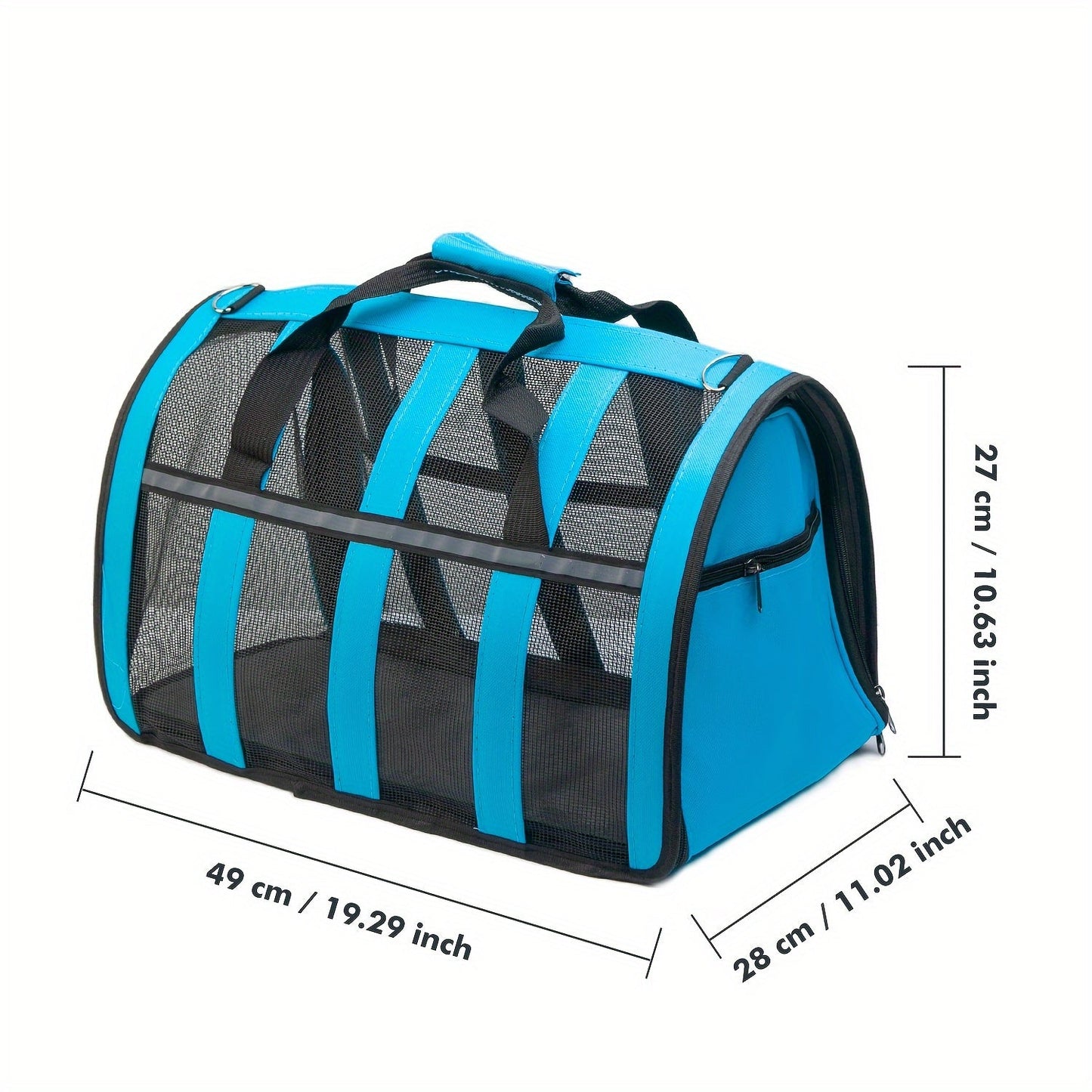 Foldable Soft Pet Carrier Bag – Breathable Mesh Travel Bag for Cats & Dogs, 6 Colors, S/M/L Sizes, Portable with Zipper Closure