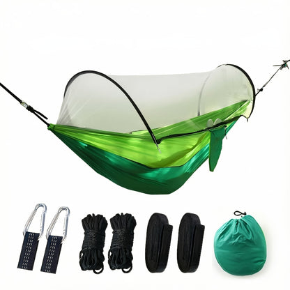 3-in-1 Double Camping Hammock with Mosquito Net and Sun Shade – Lightweight Portable Durable, Ideal for Camping Hiking Backpacking Picnicking Parks, 7 Color Options