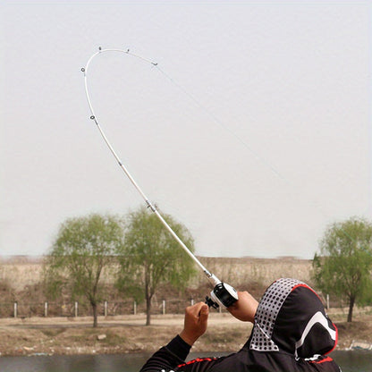 Carbon Fiber Fishing Rod Casting & Spinning Fast Action Sensitive Tip EVA Grip for Freshwater Saltwater Bass Fishing – 165cm 180cm 210cm, Lightweight High-Power White Fishing Pole
