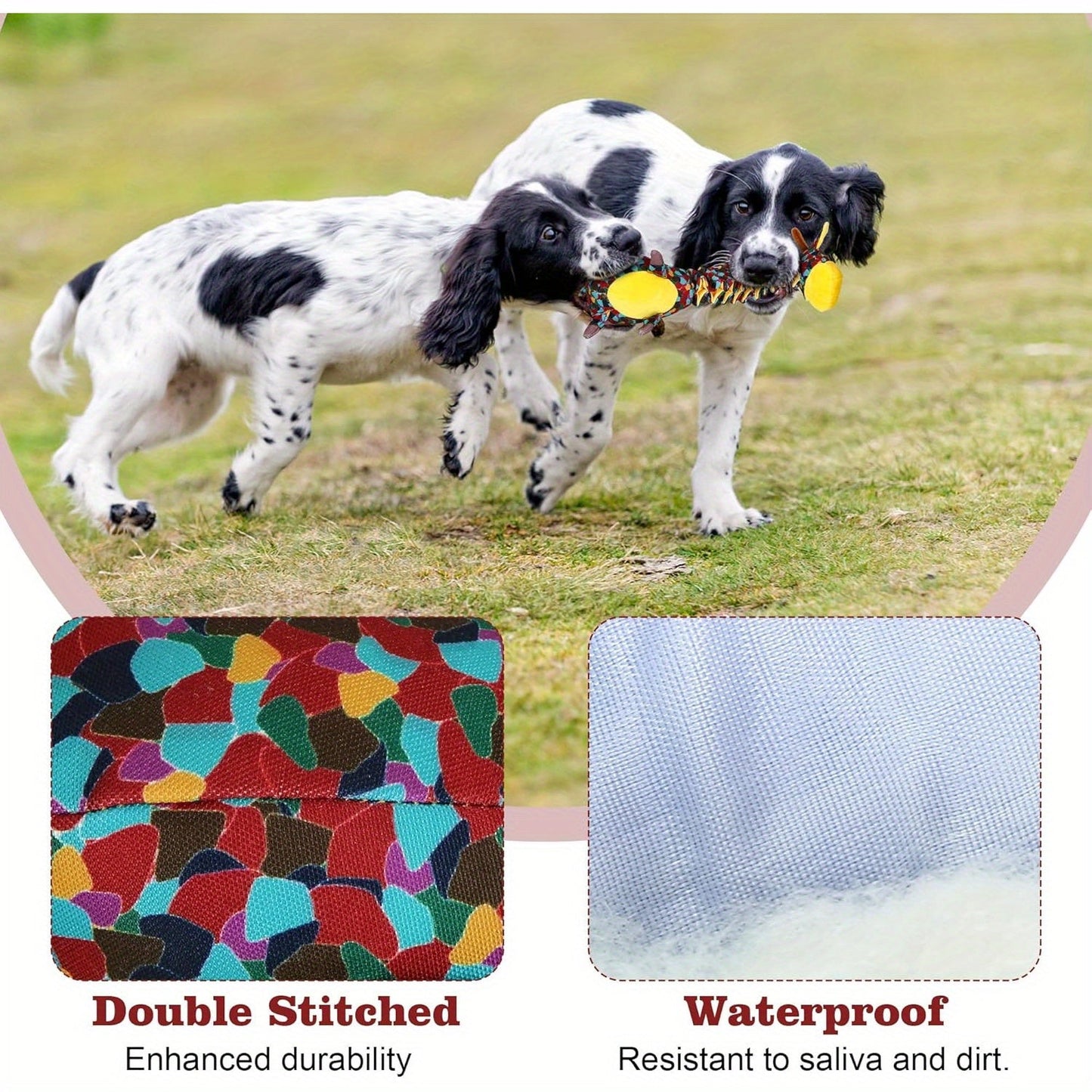 Indestructible Dog Chew Toy for Aggressive Chewers – Ultra-Strong Plush & Crinkle Paper Durable Dog Toy for Large Breeds, Interactive Squeaky Chew Toy for Powerful Dogs