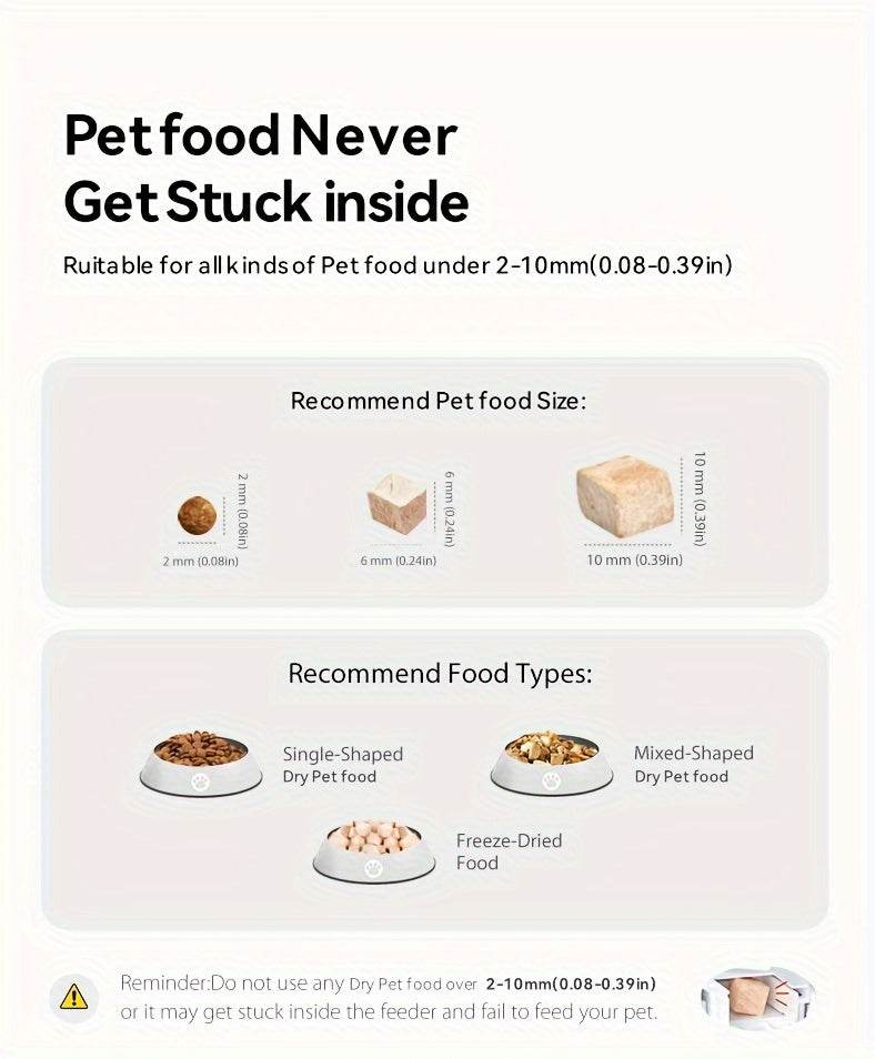 Smart WiFi Cat Feeder 3L Automatic Pet Food Dispenser with App Control – Up to 10 Meals Per Day, Camera & Voice Assistant Compatible, USB-Powered, Remote Monitoring for Cats & Dogs
