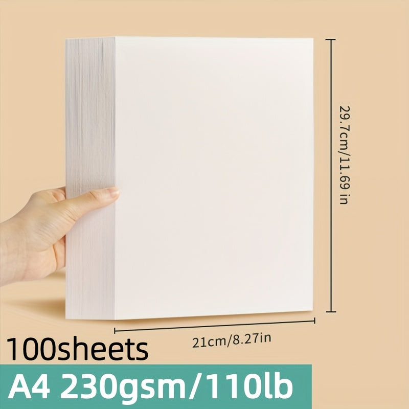 Watercolor Paper 100 Sheets A4 110lb 230gsm Cold Press Fine Texture Art Paper for Watercolor Painting Drawing Markers Gouache Gift for Artists Adults Students