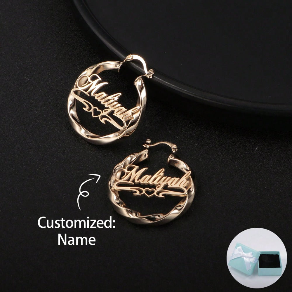 Twisted Heart Drop Earrings for Women – Gold & Silver Stainless Steel Dangle Studs, Romantic Elegant Jewelry for Daily Wear, Mother's Day, Valentine's Day, Birthday, Anniversary & Christmas Gift