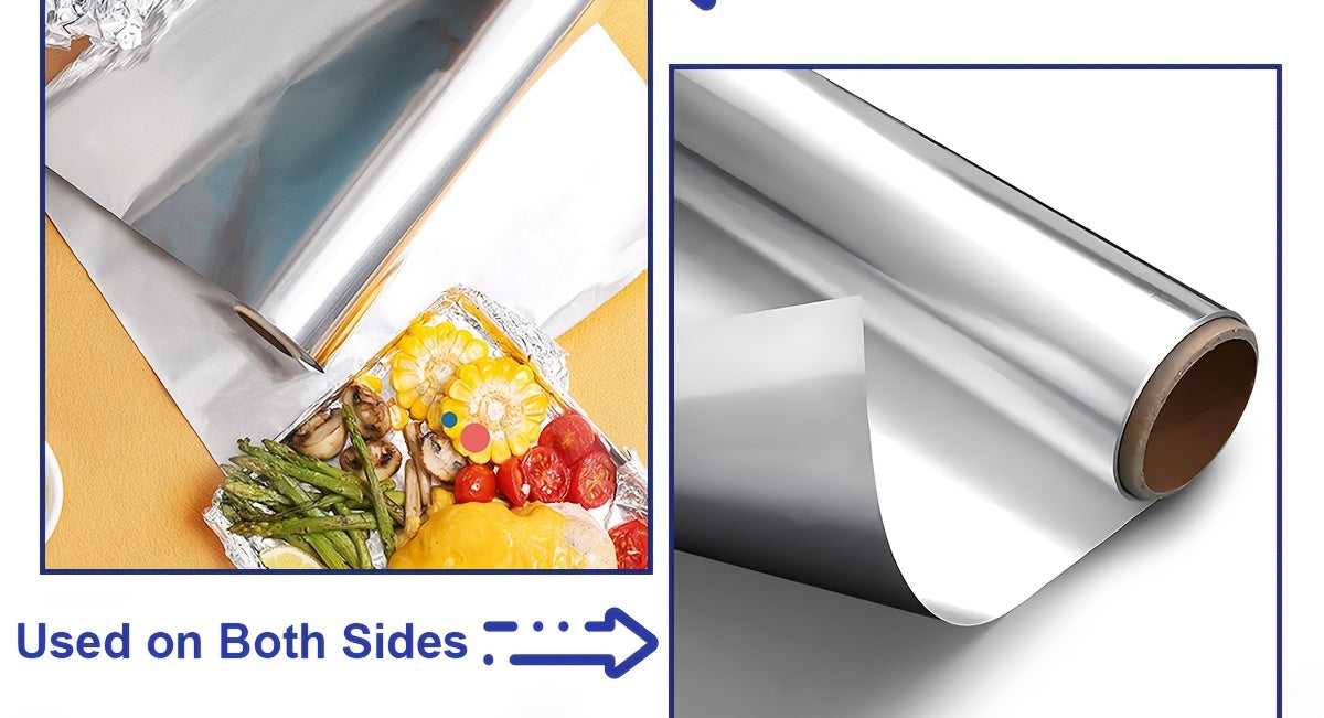Heavy Duty Aluminum Foil Rolls 6 or 12 Pack – 12 Inch Wide, 30 Sq Ft Per Roll, Thick Strong Foil for Cooking, Grilling, Baking, Food Storage & Restaurant Use, Easy Open Tab