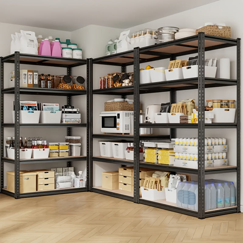 Heavy Duty 5-Tier Metal Shelving Unit 2000LBS Garage Storage Rack | 72"H & 60"H Adjustable Steel Shelf for Garage, Basement, Pantry, Closet, Utility Room – Black