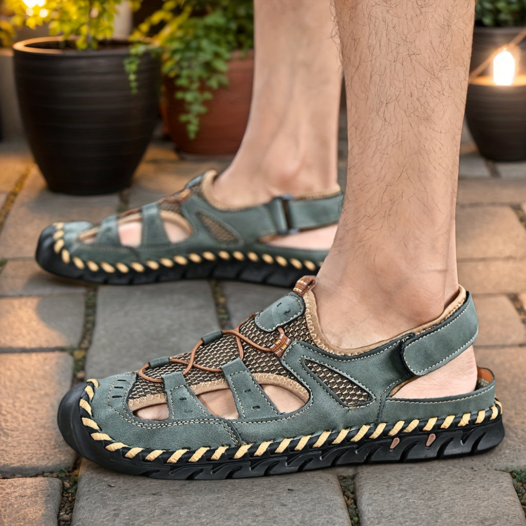 Men's Closed Toe Water Sandals - Non-Slip Quick-Drying Sports Sandals for Beach, Walking and Outdoor Activities, Breathable Soft Sole, Available in 4 Colors, Sizes US 5 to 12.5