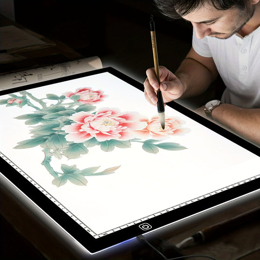 LED Light Pad A2 A3 A4 Adjustable Brightness Dual Light Strip Tracing Board Diamond Painting Sketching Drawing Art Light Box