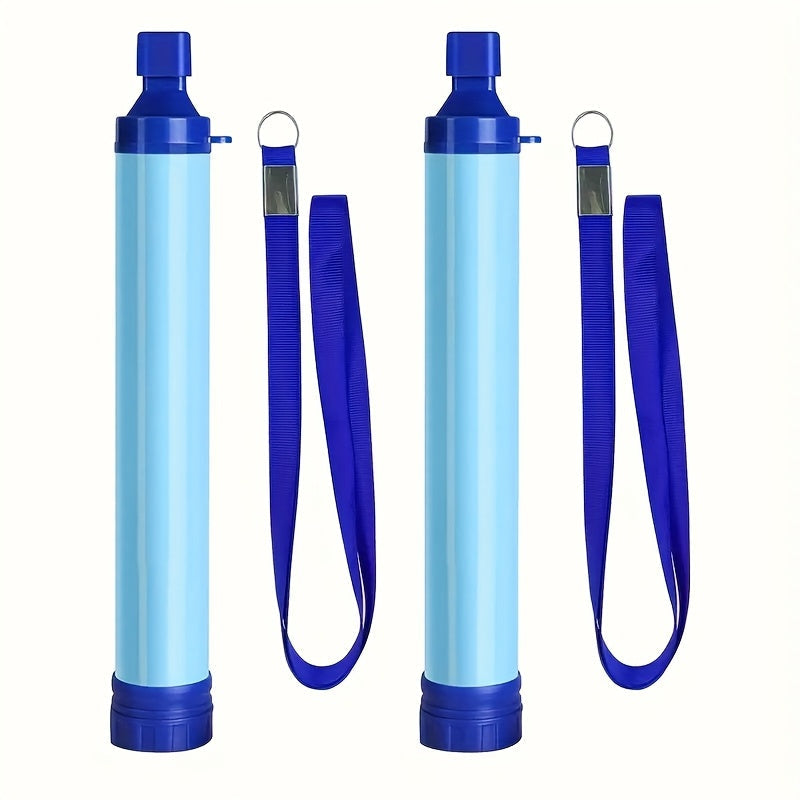 Portable Water Filter Purifier Straw Survival Kit – Durable ABS Filtration Straw with Lanyard & Extension Tube for Camping, Hiking, Backpacking, Travel, Wilderness & Emergency Preparedness – 1/2/4/6 Pack