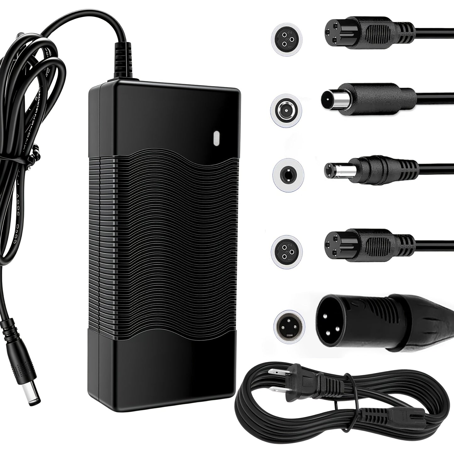 42V 2A Fast Charger Compatible with Gotrax GXL V2 S2 Electric Scooter, 36V Lithium Battery Charger for Hoverboard Self-Balancing Scooter, LED Indicator Safe Charging Power Adapter – Not for Lead-Acid
