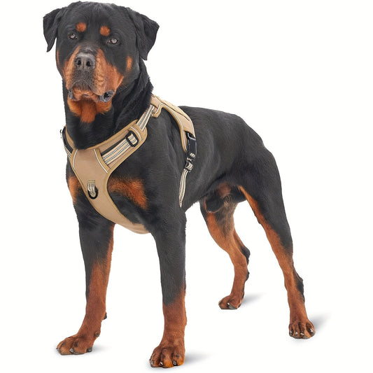 Reflective No-Pull Dog Harness with Control Handle – Military Tactical Vest for Training & Service Dogs, Sizes S-XL, Durable Polyester, Adjustable Fit for Medium & Large Dogs