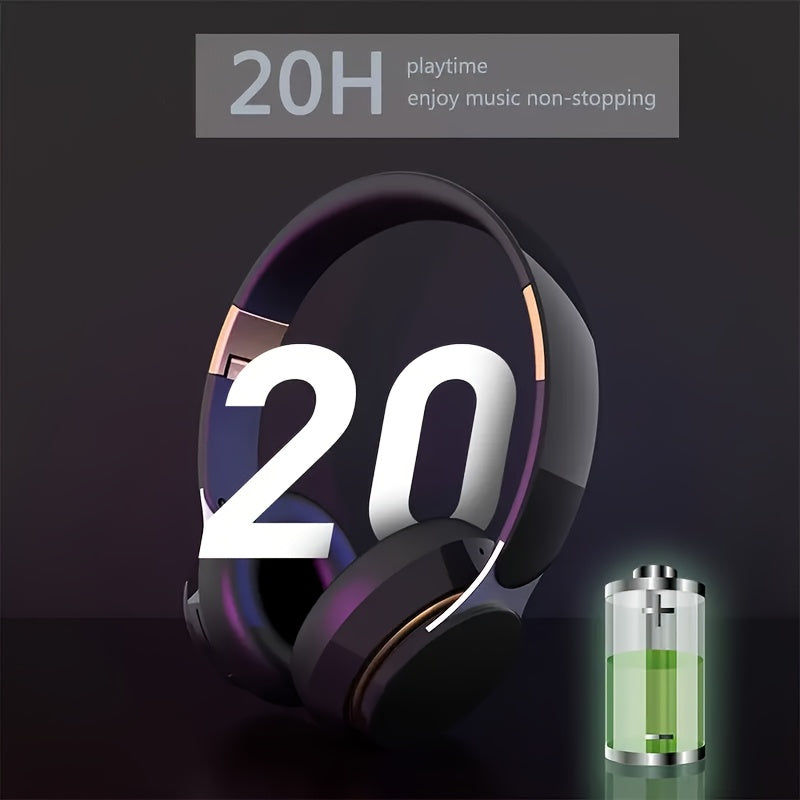 Wireless Over-Ear Headphones Foldable Bluetooth Headset with Mic, FM Radio, TF Card, 3.5mm AUX Cable, Soft Earpads, Noise Cancelling for Travel Home Office PC Phone – Green White Blue Red