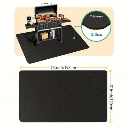 BBQ Grill Mat & Fire Pit Pad – Double-Sided Fireproof Heat-Resistant Deck Protector, Waterproof & Oil-Proof, Easy to Clean, 7 Sizes for Outdoor Grills, Fireplaces, Fire Pits & Smokers