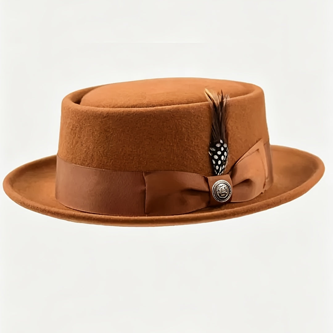 Adjustable Premium Wool Pork Pie Hat for Men Women – Lightweight Unisex Fedora Style, 5 Colors, Perfect for Parties, Weddings, Festivals, Christmas & Valentine's Day Gift