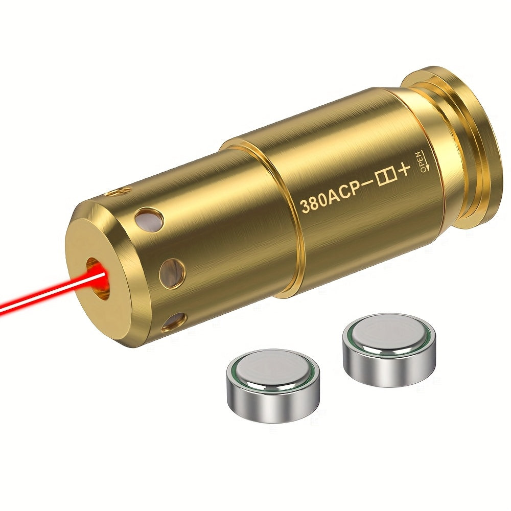 Laser Bore Sight Multi-Caliber Kit for 9mm 45ACP 223REM 308WIN 380ACP 38SPL 12GA – High-Precision Red Laser Boresighter for Rifles & Pistols, Easy Install, Includes 2 Battery Sets