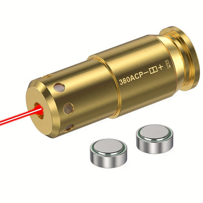 Laser Bore Sight Multi-Caliber Kit for 9mm 45ACP 223REM 308WIN 380ACP 38SPL 12GA – High-Precision Red Laser Boresighter for Rifles & Pistols, Easy Install, Includes 2 Battery Sets