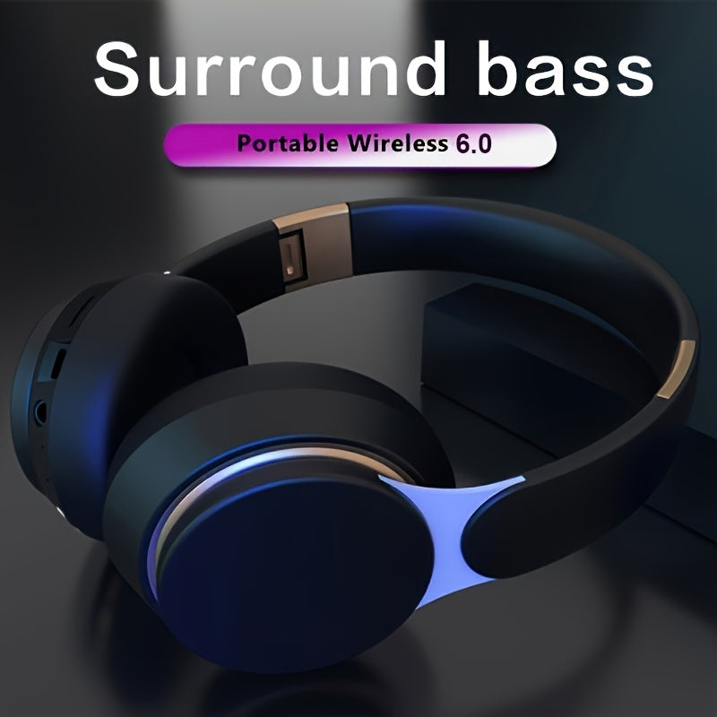 Wireless Over-Ear Headphones Foldable Bluetooth Headset with Mic, FM Radio, TF Card, 3.5mm AUX Cable, Soft Earpads, Noise Cancelling for Travel Home Office PC Phone – Green White Blue Red
