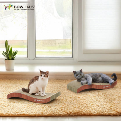 CAPHAUS Reversible Cat Scratcher Lounger – Large 5-Layer High-Density Cardboard Scratching Pad & Board, 16.9 x 8.5 Inch, Protects Furniture, Fits Multi-Cat Households & Large Paw Breeds