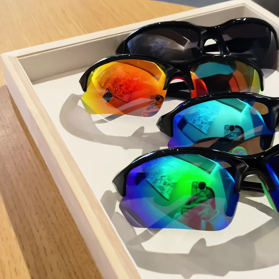 8 Pcs Men's UV Protective Sunglasses Set Color Coating Lens Fashion Fitness Sports Eyewear for Driving Leisure Outdoor Daily Wear Bulk Sunglasses Pack Gift for Him