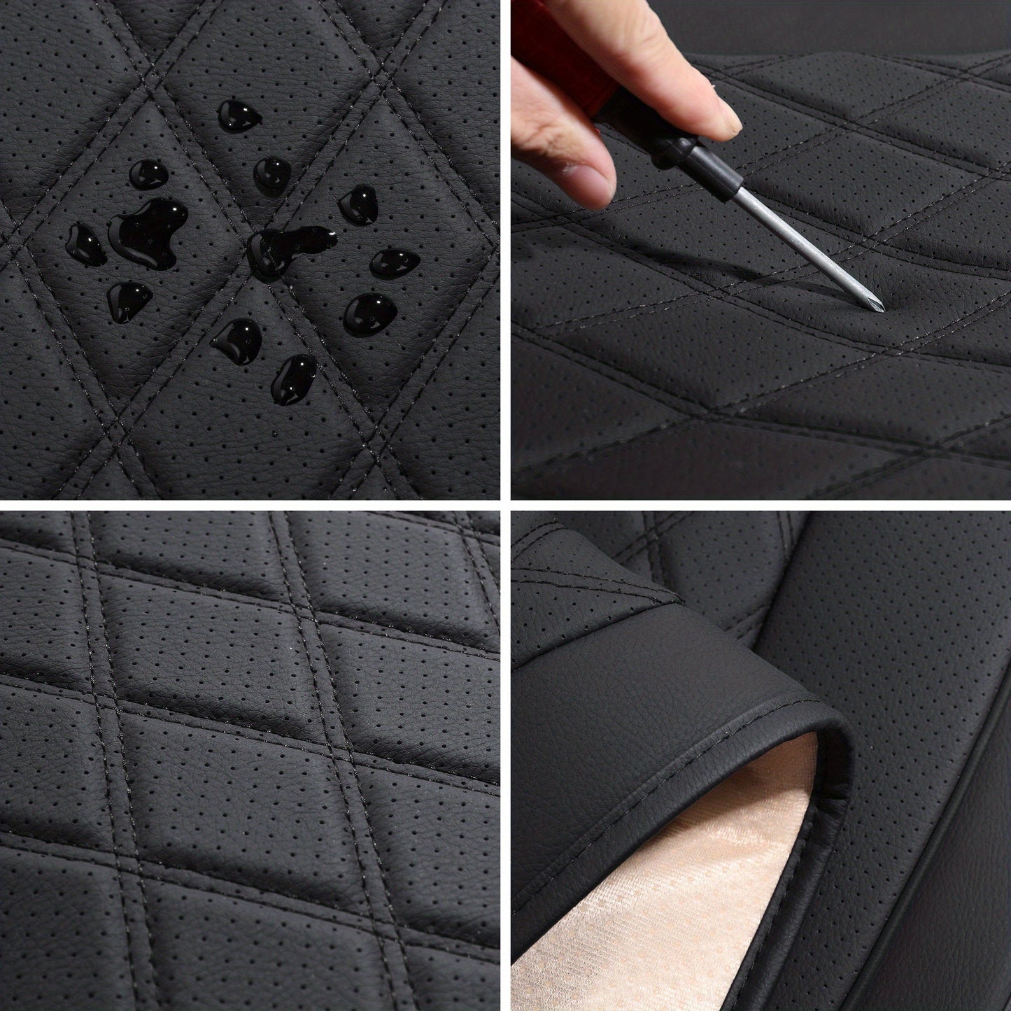 Universal Front Car Seat Covers 2-Pack Full Surround High-Back Bucket Seat Protector Anti-Slip Easy Install for Cars SUVs Trucks - Multiple Colors & Styles