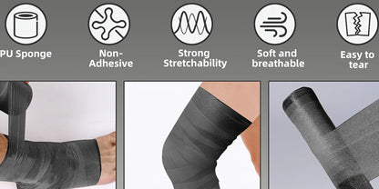Pre Wrap Tape 4-Rolls Athletic Foam Underwrap for Sports - Protect Ankles Wrists Hands Knees, 2.75 Inch x 30 Yards Each Roll, OK TAPE Sports Underwrap